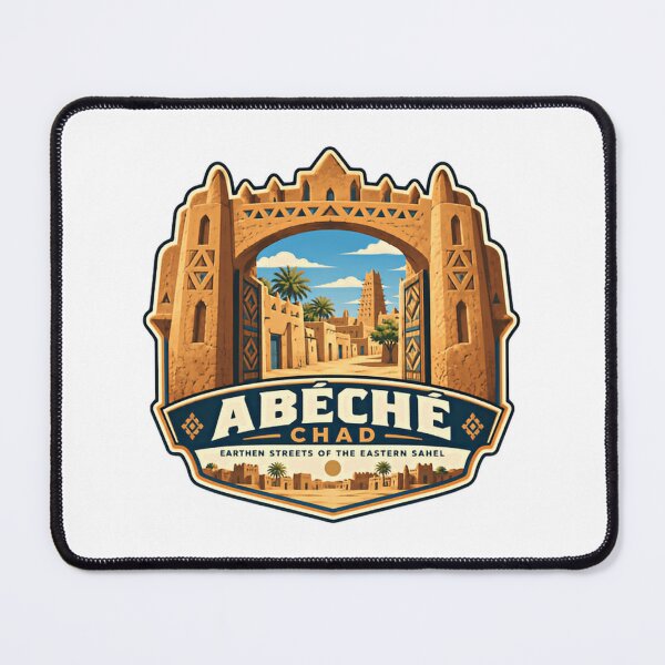 Item preview, Abeche Chad Earthen Streets Of The Eastern Sahel Travel Souvenir African Landmark designed and sold by NeedForParks.
