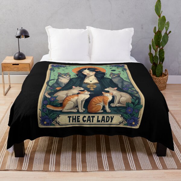 Item preview, The Cat Lady Tarot Card Art designed and sold by TrezzlTees.
