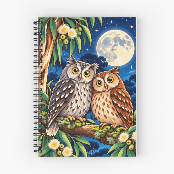 Item preview, Two Owls Enchanted Night designed and sold by Myra365Art.