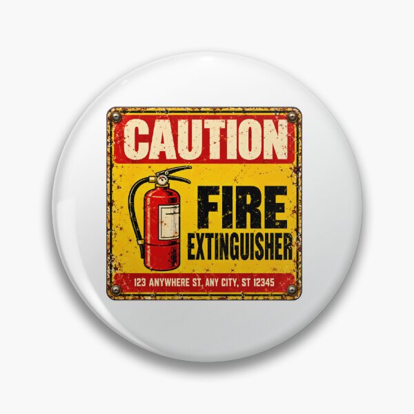 Artikelvorschau, Vorsicht Feuerlöscher Feuerwehr Ersthelfer Sicherheitswarnschild entworfen und verkauft von SkeletonsDanger.