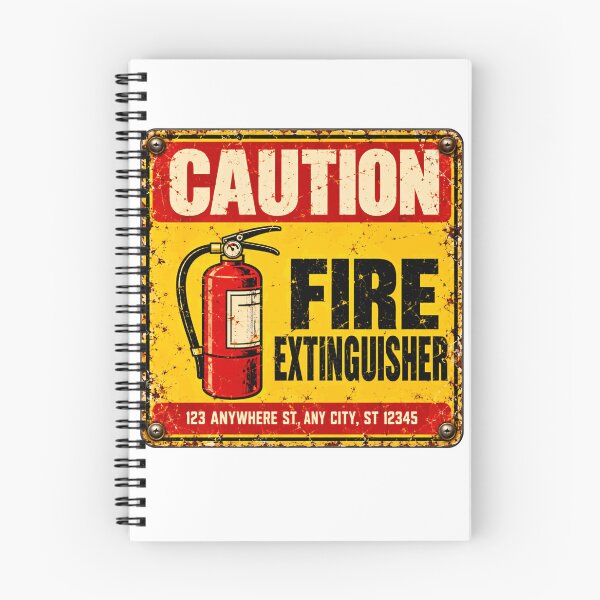 Item preview, Caution Fire Extinguisher Firefighter First Responder Safety Warning Sign designed and sold by SkeletonsDanger.