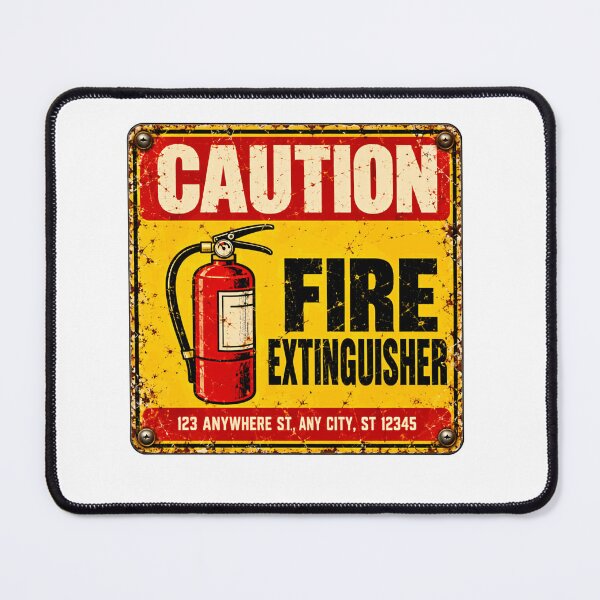 Item preview, Caution Fire Extinguisher Firefighter First Responder Safety Warning Sign designed and sold by SkeletonsDanger.
