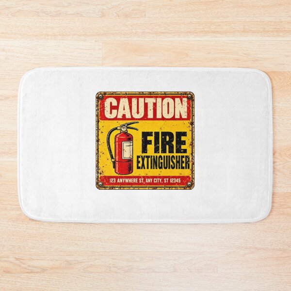 Item preview, Caution Fire Extinguisher Firefighter First Responder Safety Warning Sign designed and sold by SkeletonsDanger.