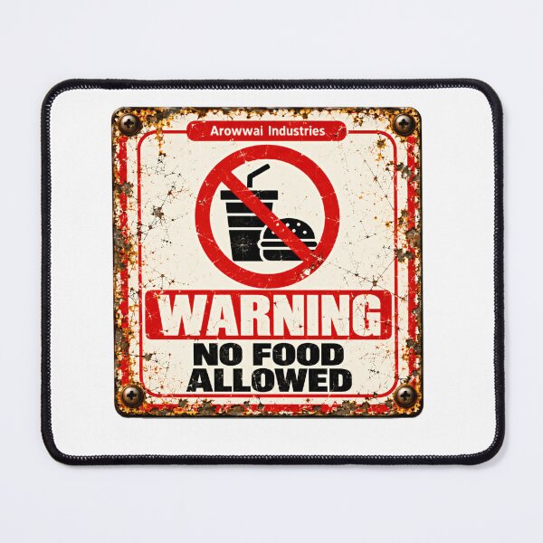 Item preview, Arowwai Industries Warning No Food Allowed Workplace Safety Rules designed and sold by SkeletonsDanger.