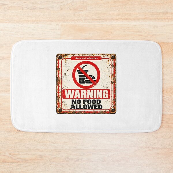 Item preview, Arowwai Industries Warning No Food Allowed Workplace Safety Rules designed and sold by SkeletonsDanger.