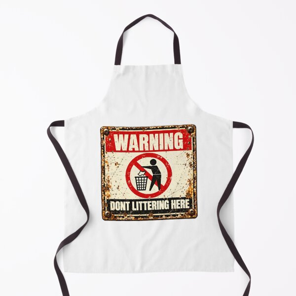 Item preview, Warning Dont Littering Here Clean Environment Advocate designed and sold by SkeletonsDanger.