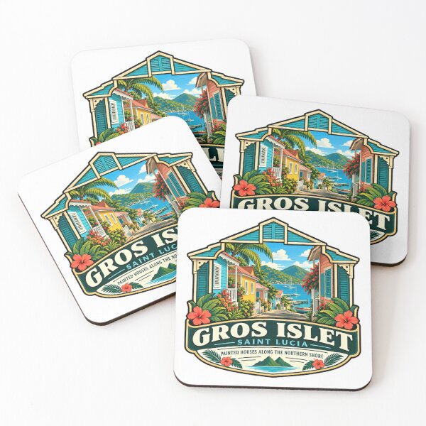 Item preview, Gros Islet Saint Lucia Painted Houses Along The Northern Shore Caribbean Travel Souvenir designed and sold by NeedForParks.
