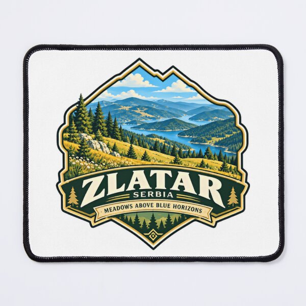 Item preview, Zlatar Serbia Meadows Above Blue Horizons Mountain Travel Souvenir Balkan Destination designed and sold by NightGlyph.