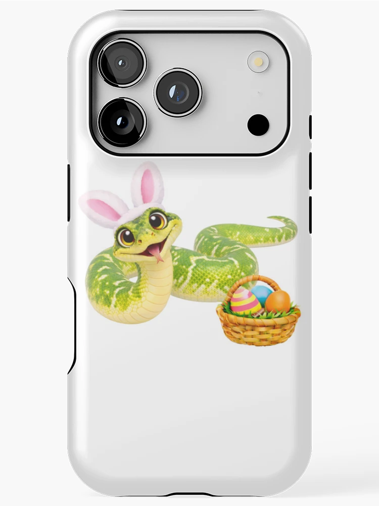 Thumbnail 1 of 4, iPhone Case, Bright Green Tree Python Easter designed and sold by Sillytoe.