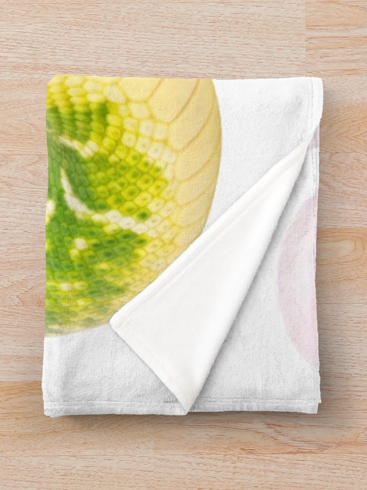 Thumbnail 3 of 6, Throw Blanket, Bright Green Tree Python Easter designed and sold by Sillytoe.