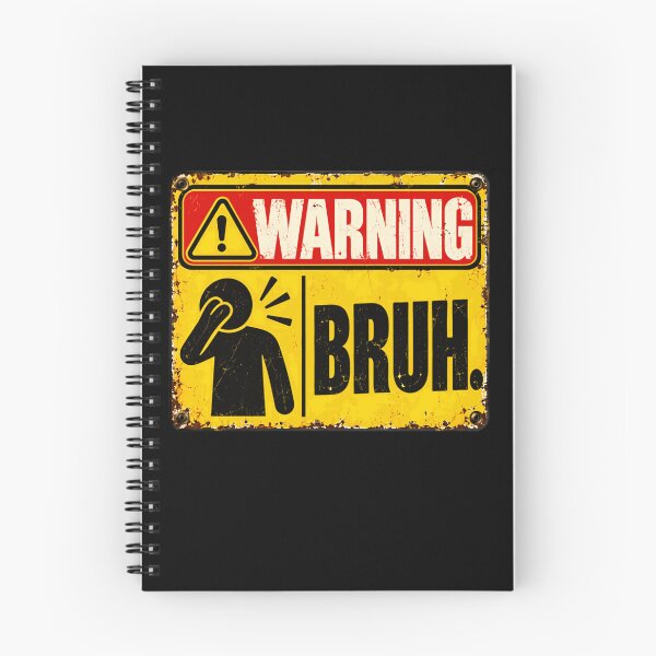 Item preview, Warning Bruh Funny Slang Internet Meme Gen Z Teen designed and sold by HumansStuck12.