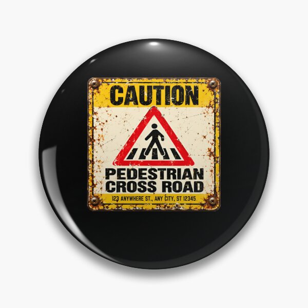 Item preview, Caution Pedestrian Cross Road Urban Traffic Safety Sign designed and sold by HumansStuck12.