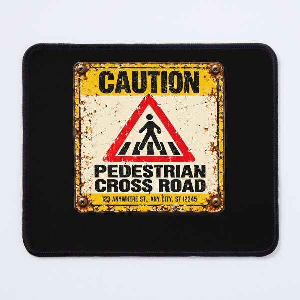 Item preview, Caution Pedestrian Cross Road Urban Traffic Safety Sign designed and sold by HumansStuck12.