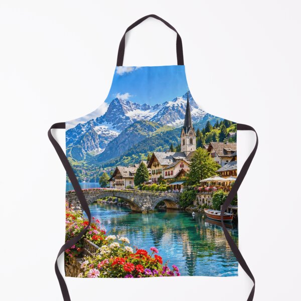 Artikelvorschau, Charmantes Bergstädtchen am See entworfen und verkauft von DreamPrint Collective.