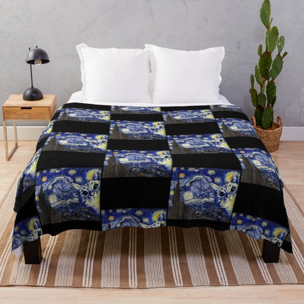 Item preview, Swirling Starry Night Star Staring Blue Cat Impressionist Art designed and sold by Huy59tKietZh.