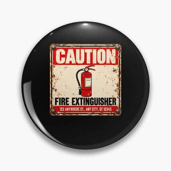 Item preview, Extintor de incendios Precaución 123 Anywhere St., Any City, St 12345 Seguridad del bombero Emergencia designed and sold by HumansStuck12.