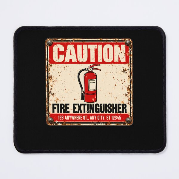 Item preview, Caution Fire Extinguisher 123 Anywhere St., Any City, St 12345 Firefighter Safety Emergency designed and sold by HumansStuck12.