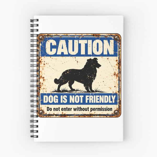 Item preview, Caution Dog Is Not Friendly Do Not Enter Without Permission Protective Dog Warning designed and sold by SkeletonsDanger.