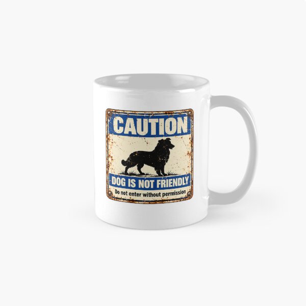 Item preview, Caution Dog Is Not Friendly Do Not Enter Without Permission Protective Dog Warning designed and sold by SkeletonsDanger.