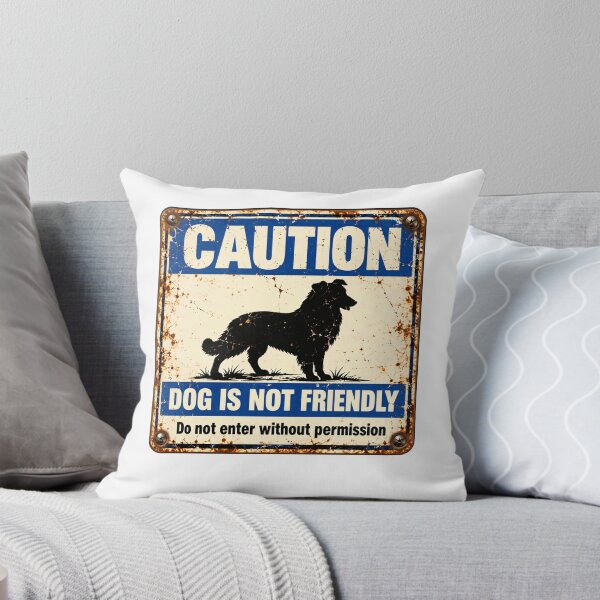Item preview, Caution Dog Is Not Friendly Do Not Enter Without Permission Protective Dog Warning designed and sold by SkeletonsDanger.