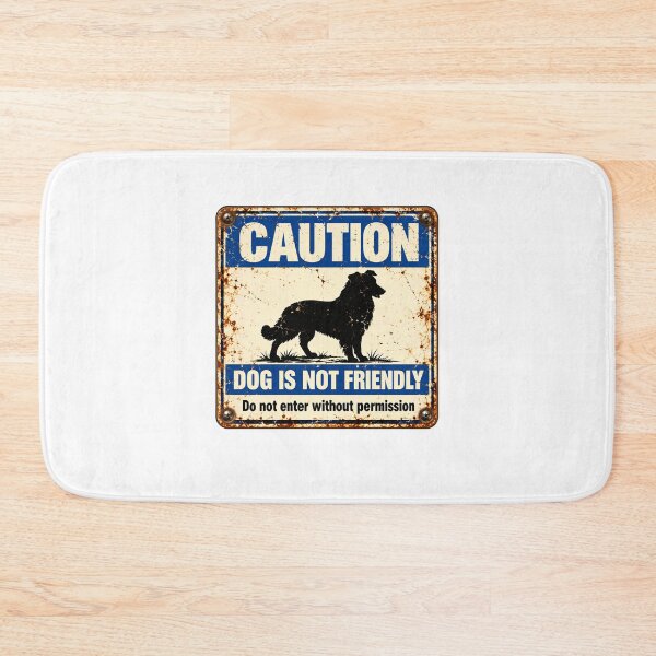 Item preview, Caution Dog Is Not Friendly Do Not Enter Without Permission Protective Dog Warning designed and sold by SkeletonsDanger.