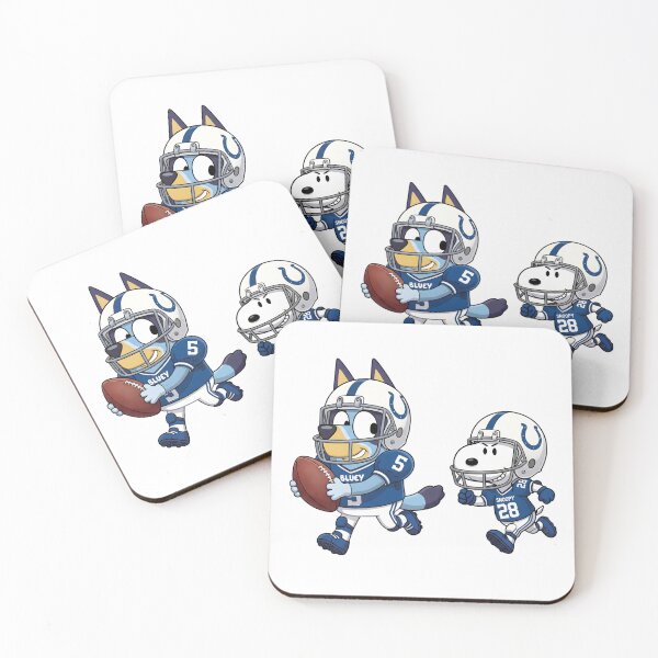 Artikelvorschau, Bluey und Snoopy Indianapolis Colts Football Crossover entworfen und verkauft von DamianRoy88.