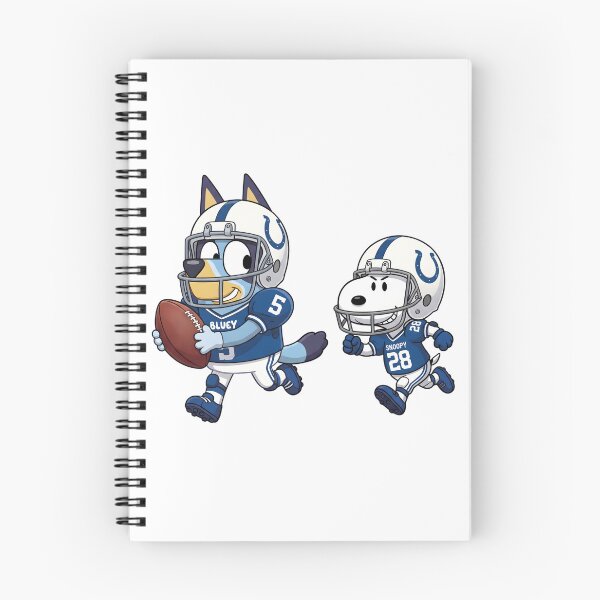 Artikelvorschau, Bluey und Snoopy Indianapolis Colts Football Crossover entworfen und verkauft von DamianRoy88.