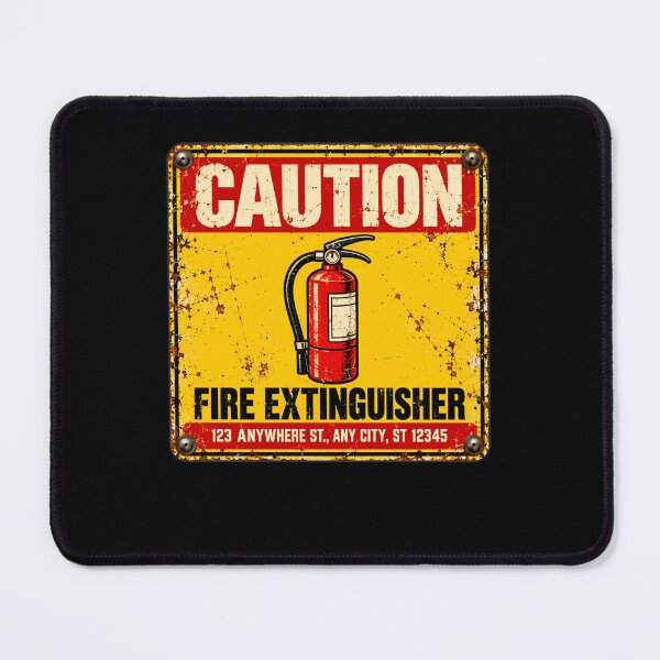 Item preview, Caution Fire Extinguisher Warning Sign Fire Safety Firefighter Emergency Professional designed and sold by HumansStuck12.
