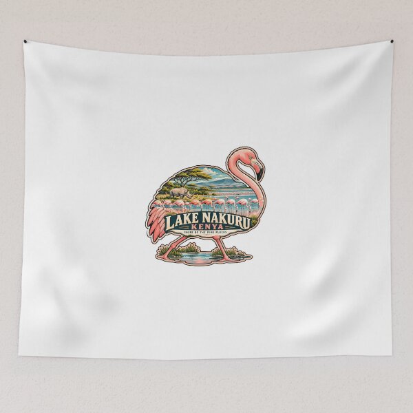 Item preview, Lake Nakuru Kenya Shore Of The Pink Flocks African Safari Wildlife Travel designed and sold by JonesFlora2025.