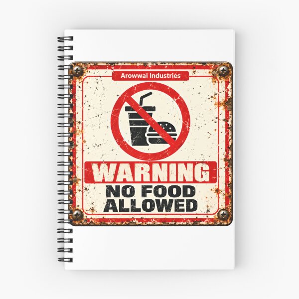 Item preview, Warning No Food Allowed Prohibition Sign Funny Office Rule designed and sold by SkeletonsDanger.