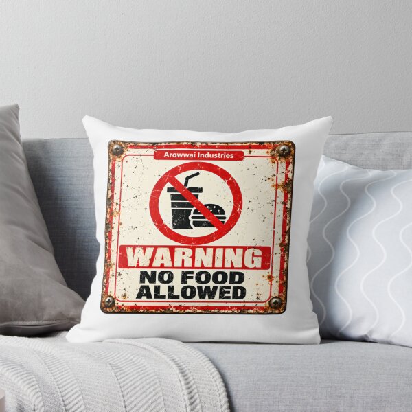 Item preview, Warning No Food Allowed Prohibition Sign Funny Office Rule designed and sold by SkeletonsDanger.