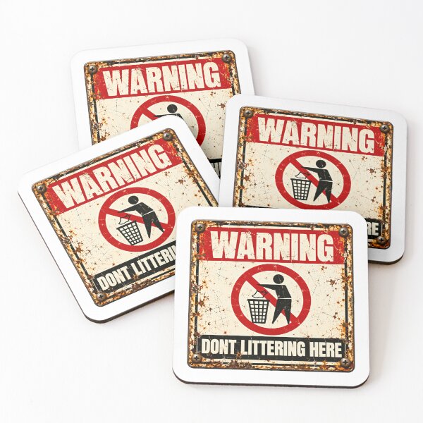 Item preview, Warning Dont Littering Here Anti Littering Public Service Keep Clean designed and sold by SkeletonsDanger.