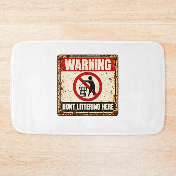 Item preview, Warning Dont Littering Here Anti Littering Public Service Keep Clean designed and sold by SkeletonsDanger.