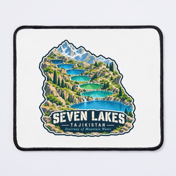 Item preview, Seven Lakes Tajikistan Stairway Of Mountain Water Travel Adventure Hiking designed and sold by JonesFlora2025.