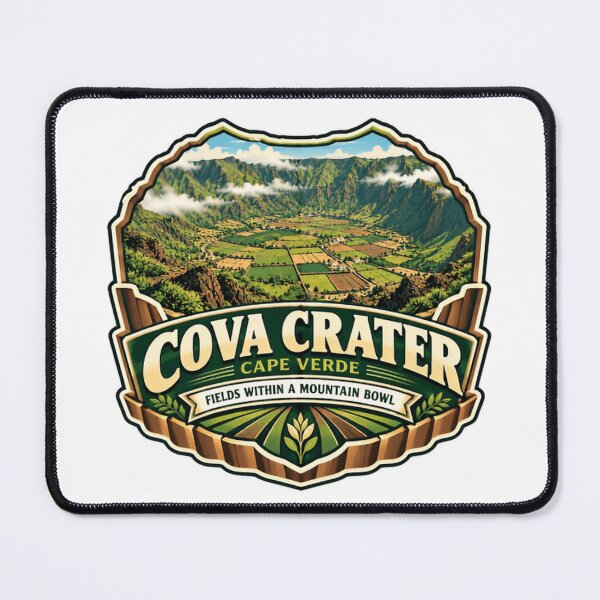 Item preview, Cova Crater Cape Verde Fields Within A Mountain Bowl Travel Landmark Explorer designed and sold by NightGlyph.
