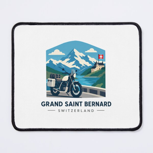 Item preview, Grand Saint Bernard Switzerland Motorcycle Travel Mountain Pass Alps designed and sold by Simsimah26Parks.