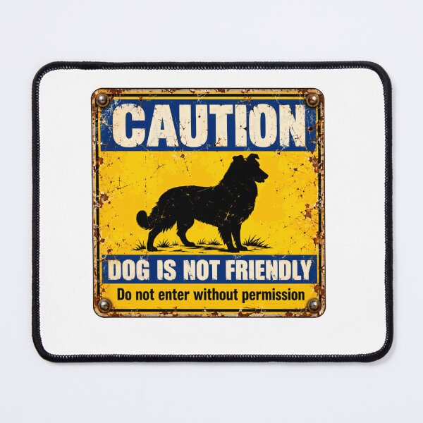 Item preview, Caution Dog Is Not Friendly Do Not Enter Without Permission Protective Dog Warning designed and sold by SkeletonsDanger.