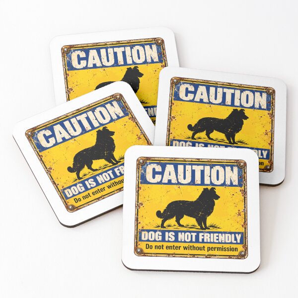 Item preview, Caution Dog Is Not Friendly Do Not Enter Without Permission Protective Dog Warning designed and sold by SkeletonsDanger.