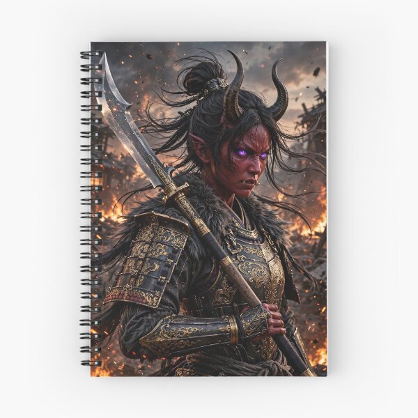 Item preview, Crimson Oni Warrior - Demoness of the Burning Field designed and sold by Iron Oni.