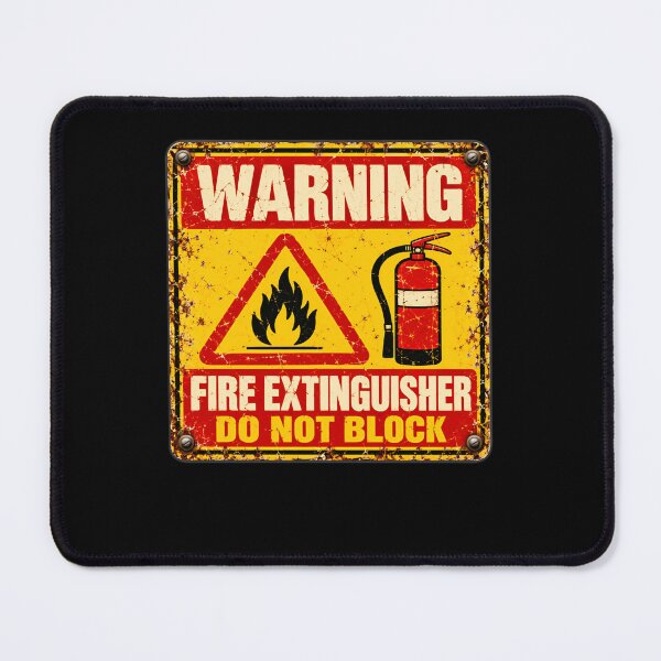 Item preview, Warning Fire Extinguisher Do Not Block Workplace Safety Firefighter Emergency designed and sold by HumansStuck12.