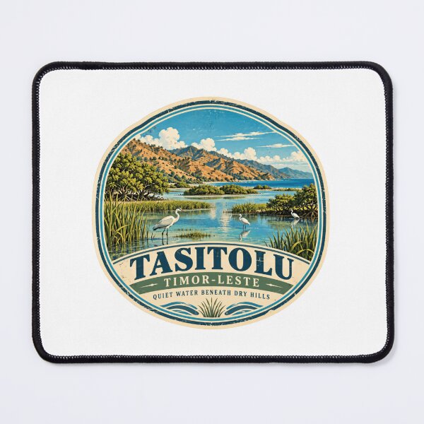 Item preview, Tasitolu Timor-Leste Quiet Water Beneath Dry Hills Asian Travel Destination designed and sold by JonesFlora2025.
