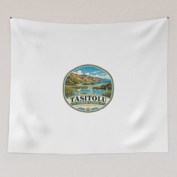 Item preview, Tasitolu Timor-Leste Quiet Water Beneath Dry Hills Asian Travel Destination designed and sold by JonesFlora2025.