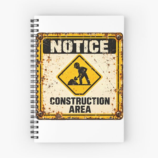 Item preview, Notice Construction Area Builder Worker Contractor designed and sold by SkeletonsDanger.