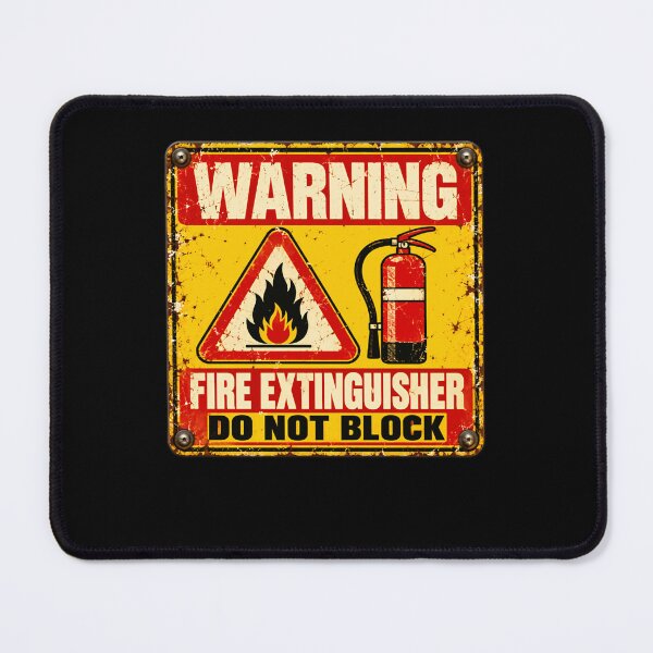 Item preview, Warning Fire Extinguisher Do Not Block Fire Safety Workplace Industrial Emergency designed and sold by HumansStuck12.