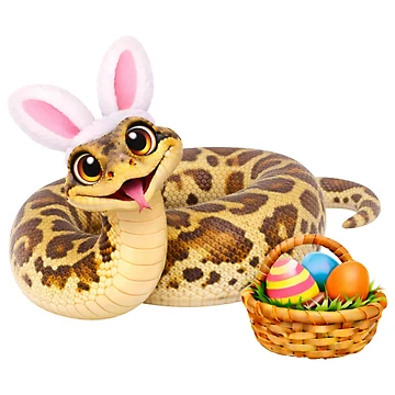 Artwork thumbnail, Sweet Indian Python Easter by Sillytoe