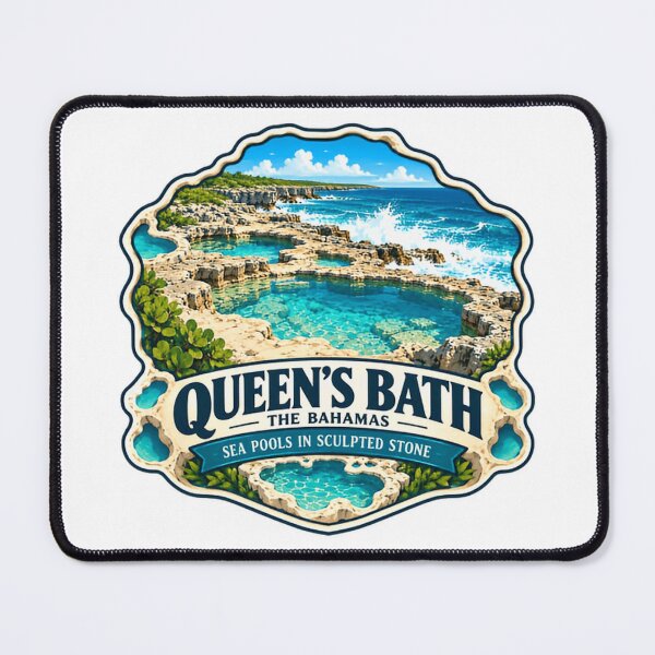 Item preview, Queen's Bath The Bahamas Sea Pools In Sculpted Stone Travel Vacation Destination designed and sold by NightGlyph.