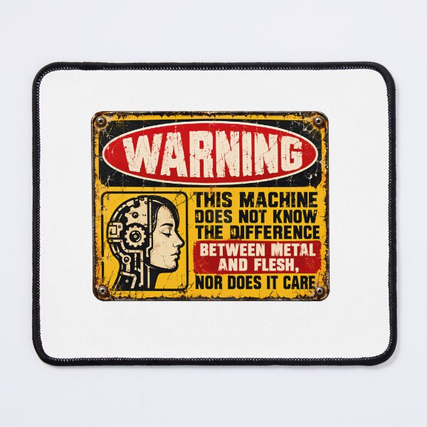 Item preview, Warning This Machine Does Not Know The Difference Between Metal And Flesh Nor Does It Care Robot AI Engineering SciFi designed and sold by SkeletonsDanger.