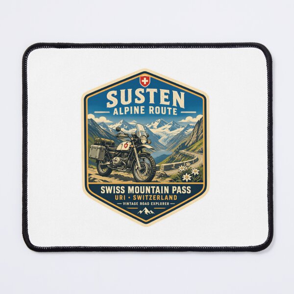 Item preview, Susten Alpine Route Swiss Mountain Pass Uri Switzerland Vintage Road Explorer Motorcycle Travel Biker designed and sold by Simsimah26Parks.