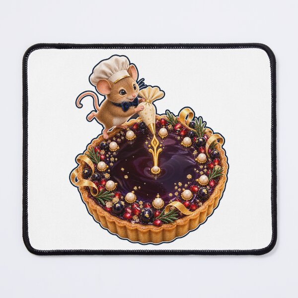 Item preview, Midnight Mouse Pastry Chef Finishing New Year Tart designed and sold by RAX Mirth Studio.