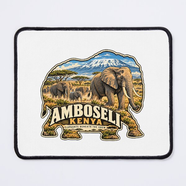 Item preview, Amboseli Kenya Elephants Beneath The Snow African Safari Wildlife Adventure designed and sold by JonesFlora2025.